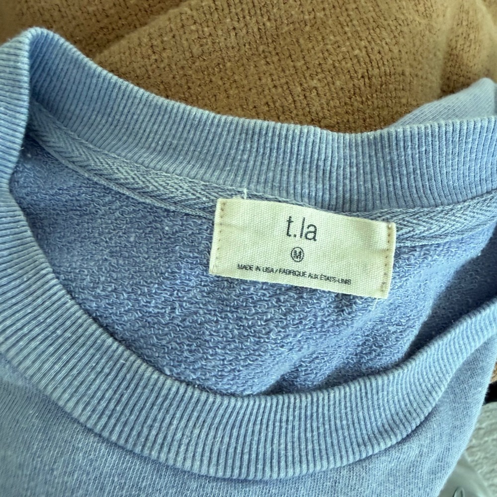 Anthropologie T.la Periwinkle Puff Sleeve Pullover Size Medium - Picture 3 of 8